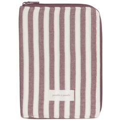 Puériculture-Protège carnet de santé cherry rayé