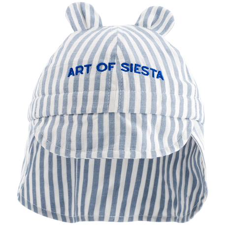 Chapeau bébé art of siesta bleu (6-12 mois) Bleu 2 - vertbaudet enfant 