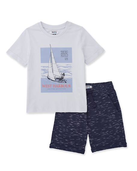 Garçon-Ensemble garçon en maille d’inspiration nautique