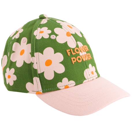 Casquette enfant flower power vert (9-24 mois)  - vertbaudet enfant