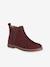 Boots enfant fille cuir élastiquées et zippées bordeaux+camel+marine+or 1 - vertbaudet enfant 