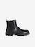 Boots enfant fille cuir élastiquées et zippées camel+noir 7 - vertbaudet enfant 