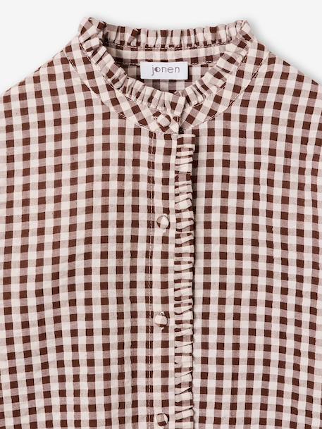Chemise fille manches longues chocolat 3 - vertbaudet enfant 
