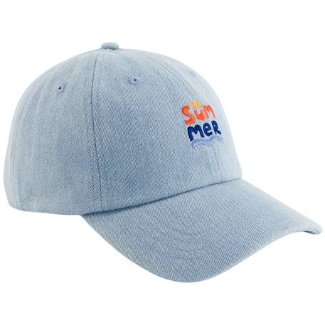 Casquette enfant summer denim (9-24 mois) Denim, orange 1 - vertbaudet enfant 