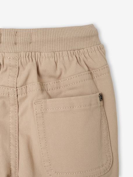 Pantalon en sergé doublé bébé garçon beige+Encre+noix de pécan+vert bouteille 4 - vertbaudet enfant 