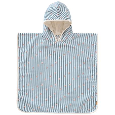 Fille-Poncho de plage anti-uv rayures & crabes