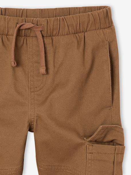Pantalon garçon battle facile à enfiler bleu glacier+kaki foncé+noisette+taupe 21 - vertbaudet enfant 