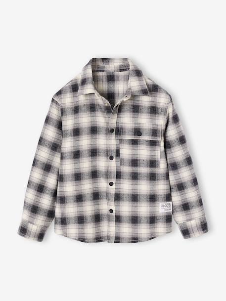 Chemise manches longues garçon gris 1 - vertbaudet enfant 