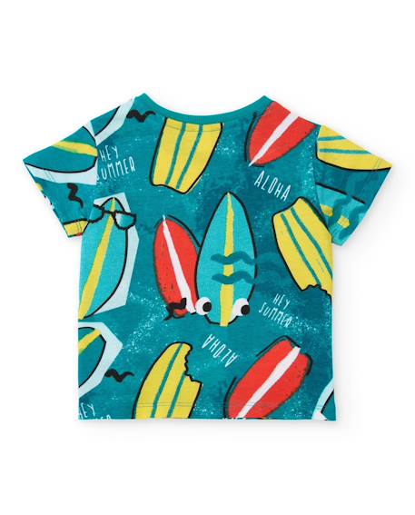 Ensemble garçon en maille avec motif surfeur Bleu 4 - vertbaudet enfant 