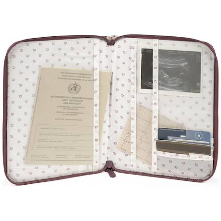 Protège carnet de santé cherry rayé Mauve 2 - vertbaudet enfant 