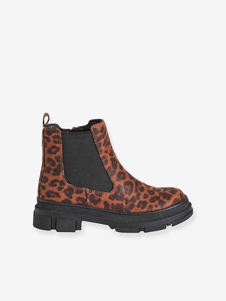 Boots fille zippées marron chiné 2 - vertbaudet enfant 