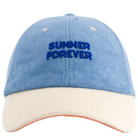 Casquette enfant summer forever eponge bleu et orange (9-24 mois) Bleu, orange 2 - vertbaudet enfant 