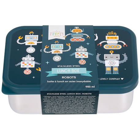 Lunch box en acier inoxydable robots Bleu, orange, rouge 6 - vertbaudet enfant 