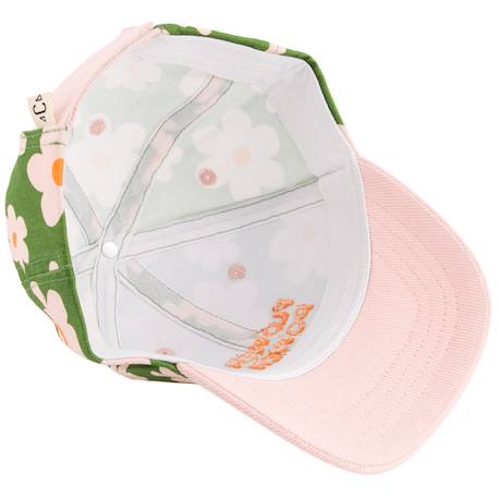 Casquette enfant flower power vert (9-24 mois) Vert, rose, jaune 3 - vertbaudet enfant 