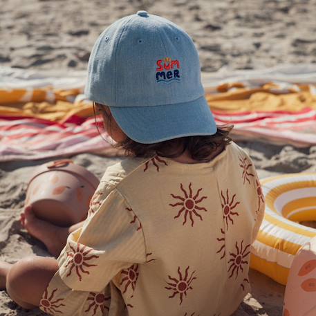 Casquette enfant summer denim (9-24 mois) Denim, orange 5 - vertbaudet enfant 