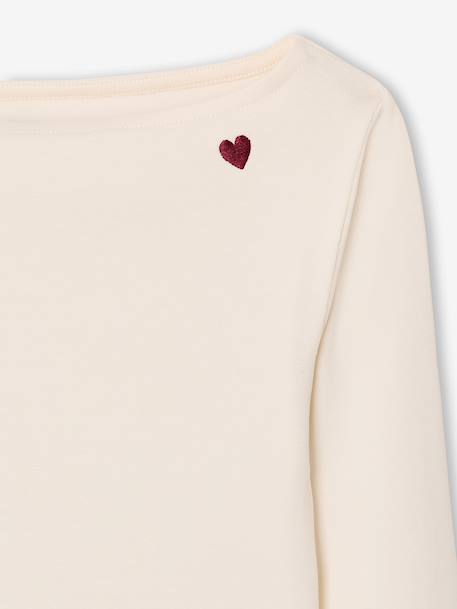 Lot de 2 t-shirts en côtes fille bordeaux+gris chiné 7 - vertbaudet enfant 