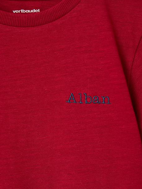 T-shirt garçon personnalisable manches courtes aubergine+blanc+BLEU+jaune pâle+mangue+rouge+sauge 35 - vertbaudet enfant 