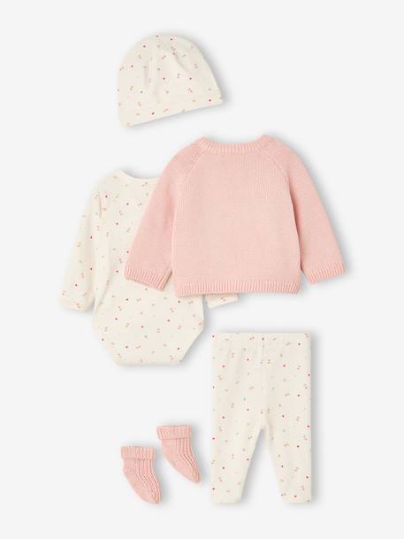 Ensemble 5 pièces naissance bébé fille rose 7 - vertbaudet enfant 
