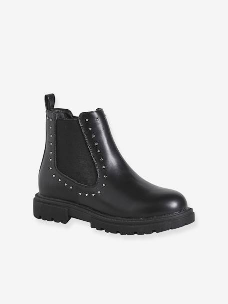 Bottine enfant fille synthétique zippée noir 1 - vertbaudet enfant 