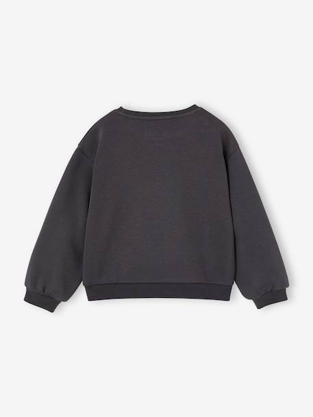 Sweat fille motif imprimé anthracite+corail+pivoine+sauge+vanille+violine 5 - vertbaudet enfant 