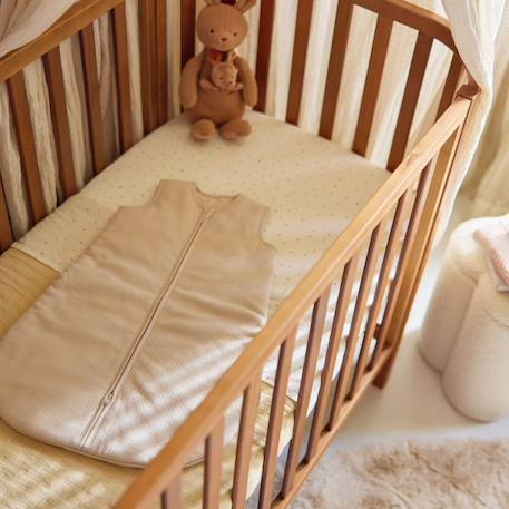Couverture en coton fringe moonstone-ivory (75 x 100 cm) Corail+Jaune, blanc 12 - vertbaudet enfant 