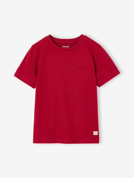 T-shirt garçon personnalisable manches courtes aubergine+blanc+BLEU+jaune pâle+mangue+rouge+sauge 32 - vertbaudet enfant 