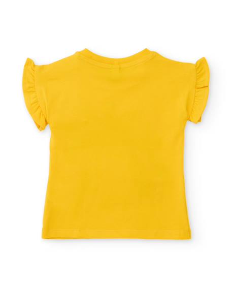 Ensemble fille en maille avec détails en relief Jaune 4 - vertbaudet enfant 