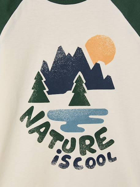 T-shirt manches longues garçon marine+ocre+vert 9 - vertbaudet enfant 