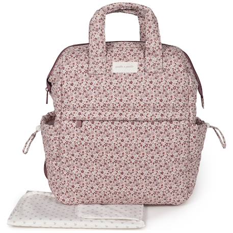 Sac à dos à langer cherry fleurs Mauve 3 - vertbaudet enfant 