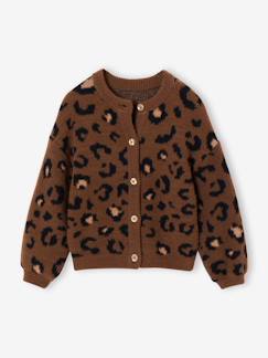 -Gilet fille motif maille mousseuse
