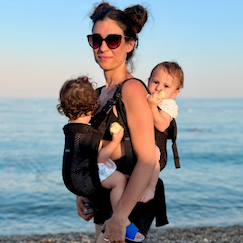Porte-bébé double family black  - vertbaudet enfant