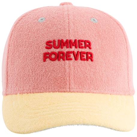 Casquette enfant summer forever eponge rose et jaune (9-24 mois) Rose, jaune 2 - vertbaudet enfant 
