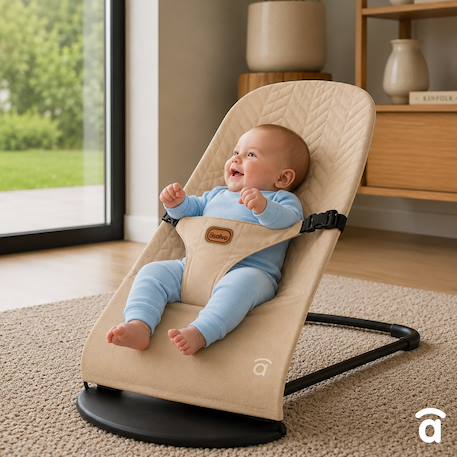Transat bébé réglable et pliable Paradise Beige+Gris 2 - vertbaudet enfant 