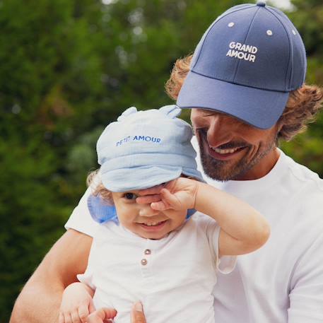 Chapeau bébé petit amour Bleu 4 - vertbaudet enfant 