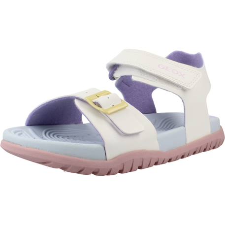 Sandales fille modèle j sandal fusbetto gi Blanc c0653+Bleu c4268 4 - vertbaudet enfant 