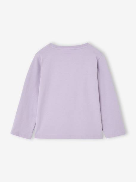 T-shirt manches longues fille mauve+prune 2 - vertbaudet enfant 