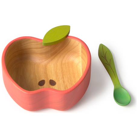 Set bol et cuillère pepa la pomme Rouge, vert 2 - vertbaudet enfant 
