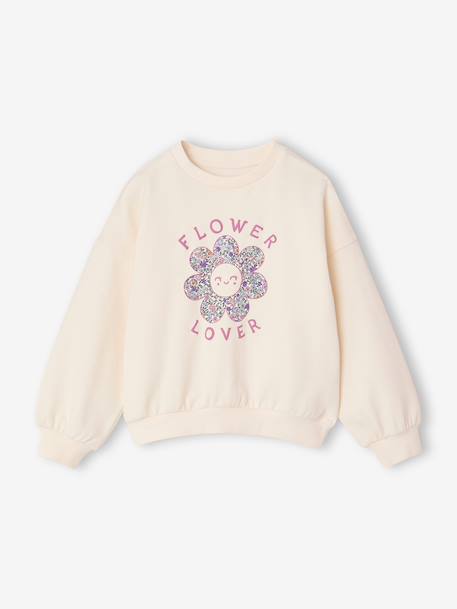 Ensemble fille sweat et pantalon écru 2 - vertbaudet enfant 