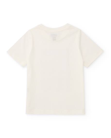 Ensemble garçon en maille avec imprimé sur le devant Blanc 4 - vertbaudet enfant 