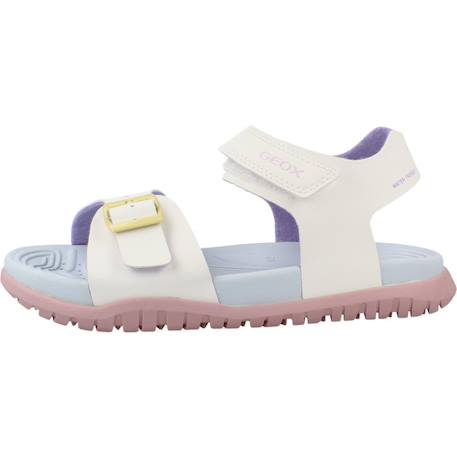 Sandales fille modèle j sandal fusbetto gi Blanc c0653+Bleu c4268 2 - vertbaudet enfant 