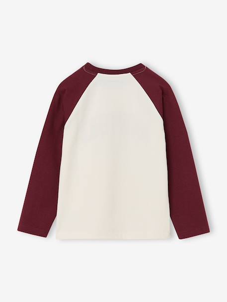 T-shirt manches longues raglan garçon bordeaux 4 - vertbaudet enfant 