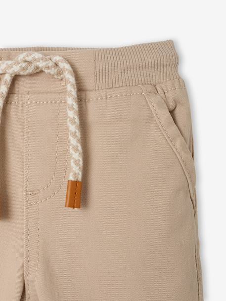 Pantalon en sergé doublé bébé garçon beige+Encre+noix de pécan+vert bouteille 3 - vertbaudet enfant 