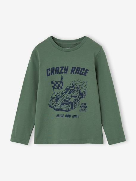 T-shirt manches longues garçon anthracite+blanc+cappuccino+rouge+vert sauge 21 - vertbaudet enfant 