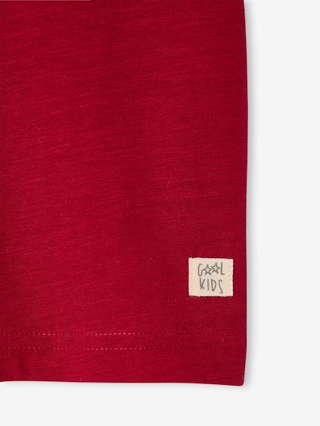 T-shirt garçon personnalisable manches courtes aubergine+blanc+BLEU+jaune pâle+mangue+rouge+sauge 36 - vertbaudet enfant 