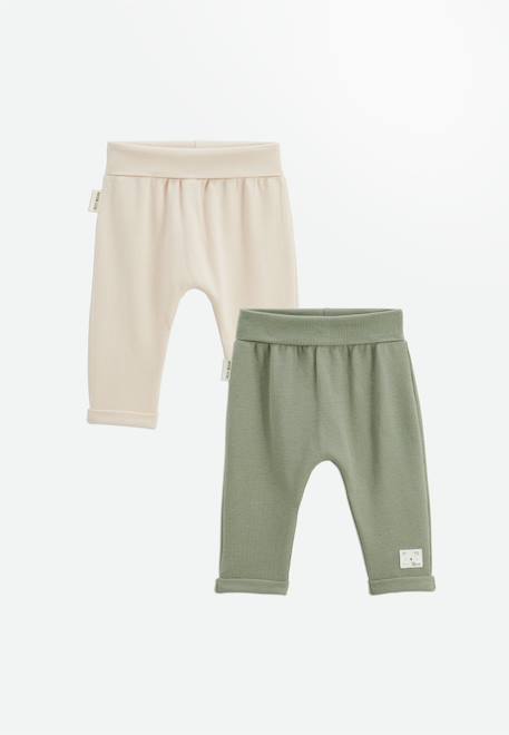 Lot de 2 sarouels bébé mini rêve Vert 1 - vertbaudet enfant 