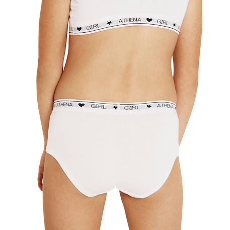 Lot de 2 boxers fille coton ultra doux  fille Blanc-bleu pastel+Blanc-gris chiné 9 - vertbaudet enfant 