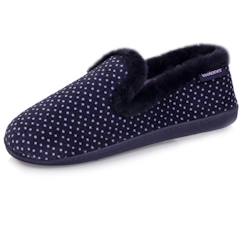 Vêtements de grossesse-Legging, collant-Chaussons charentaises soutien voûte plantaire, mémoire de forme, chaud et tendance à pois