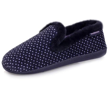 Chaussons charentaises très confortables, soutien voûte plantaire, mémoire de forme Pois 1 - vertbaudet enfant 