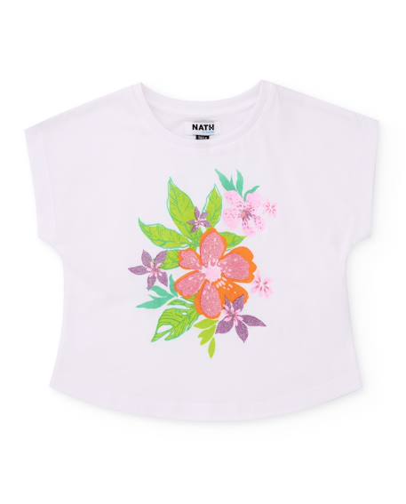 Ensemble fille en maille au design floral Blanc 3 - vertbaudet enfant 