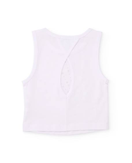 Ensemble fille en maille avec applications brillantes Blanc 4 - vertbaudet enfant 
